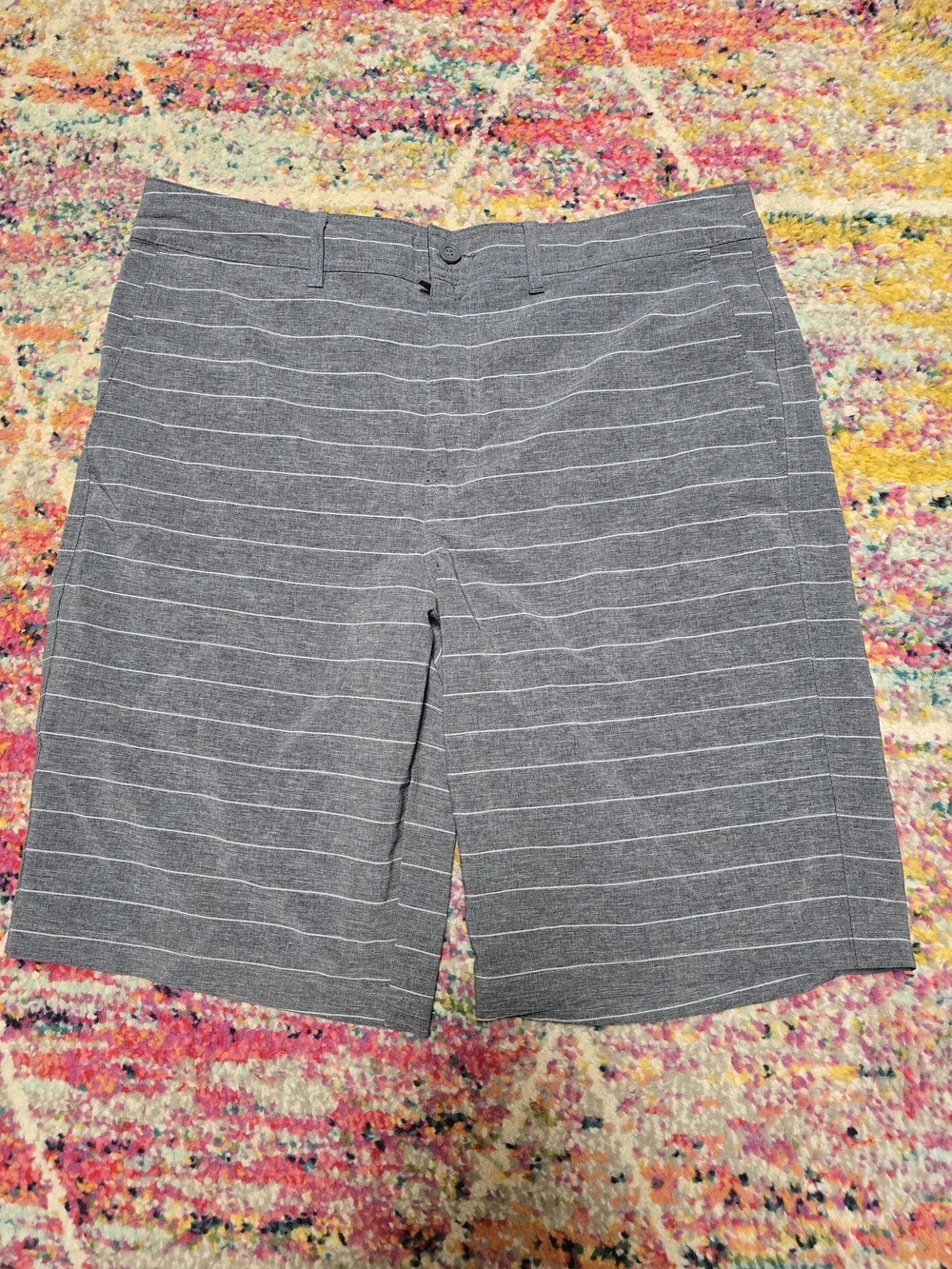 Goodfellow & Co Gray Striped Swim Shorts
